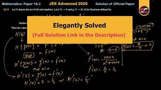 JEE Advanced 2025 | Elegantly Solved