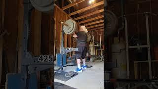 Front Squat 425 lbs 2 reps 4th work set - Rep PR! 