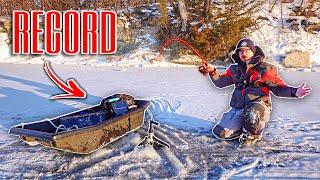 It Took Me 34 YEARS To Catch This ICY MONSTER!!! (Ice Fishing Record)