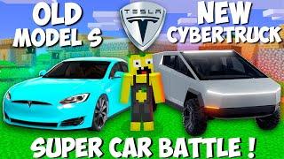 What to CHOOSE ? NEW TESLA CYBERTRUCK VS OLD TESLA MODEL S in Minecraft ! NEW SECRET CAR !