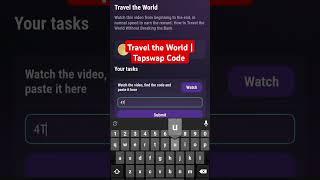 Travel the World | Tapswap Code