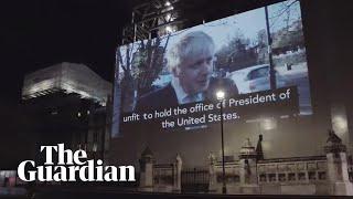 Video of Boris Johnson criticising Trump beamed onto Big Ben