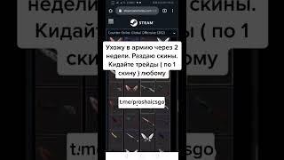 ЗАБИРАЮТ В АРМИЮ|ОТДАЮ ВСЕ СКИНЫ🫡 #кс #халява #csgo #бесплатно #скины