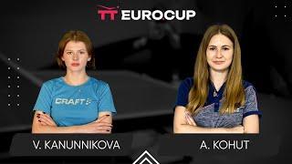 13:30 Vasylysa Kanunnikova - Alina Kohut 06.03.2025 TT Euro.Cup Women Ukraine Star. TABLE 3