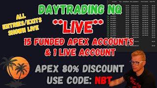 **LIVE** DAY TRADING - COPY TRADING 16 FUNDED ACCOUNTS - 80% OFF, USE CODE NBT