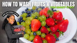 HOW TO PROPERLY CLEAN FRUIT & VEGETABLES THE RIGHT WAY! |  JUICING FOR WEIGHT LOSS