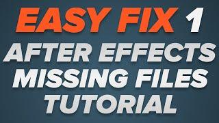 After Effects QuickTips  How to fix the missing files error & more   Easy Fix 1