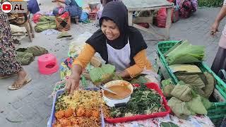 Pecel Pincuk Godong Jati Murah Di Tengah Pasar Tradisional Perbatasan Blora Tuban