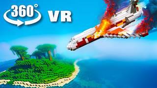 VR 360° PLANE CRASH (Minecraft Animation)