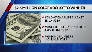 A $2.6M winning Colorado lottery ticket was sold in La Veta