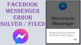 How to fix Facebook messenger error “Please check your internet connection and try again” II Gi tube