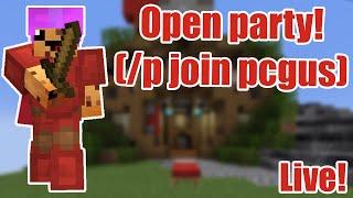 Anyone can join! Open Hypixel party! (/p join pcgus)