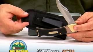 Schrade® Old Timer® Golden Bear Lockback with Sawcut Delrin® Handle