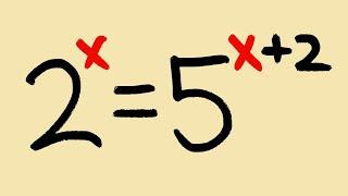 Solving an exponential equation with different bases