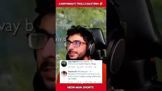 CarryMinati TROLLS Maxtern  | CarryMinati Reply Maxtern Shorts Facts #shorts