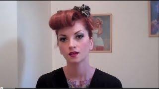 Vintage hair faux bang updo tutorial by CHERRY DOLLFACE