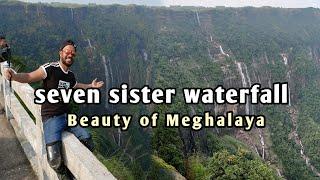 Seven Sister Waterfall Cherrapunji !! Meghalaya #motovlog #NortheasternMotoAdventure