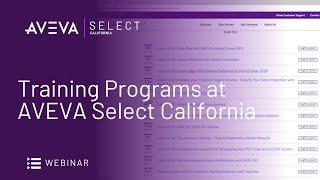 Training Programs at AVEVA Select California