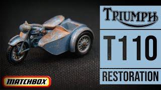 MATCHBOX 4C Triumph T110 Motorcycle & Sidecar restoration