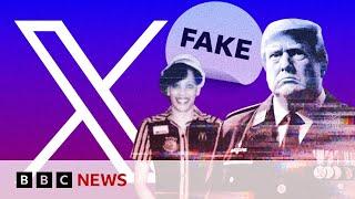 US election: How X users could be earning thousands from misinformation and AI images | BBC News