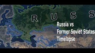 Former Soviet Nations vs Modern Russia - Hoi4 Timelapse