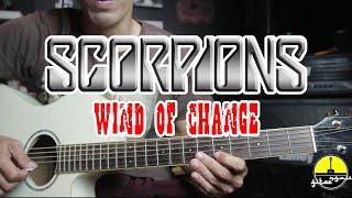 Scorpion Wind of Change Solo Guitar Tutorial w/ Backing Track