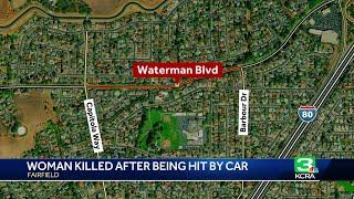 Woman dies after hit by car while crossing Waterman Boulevard in Fairfield, police say