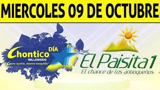 Resultados PAISITA y CHONTICO DIA del Miércoles 9 de Octubre de 2024  CHANCE 