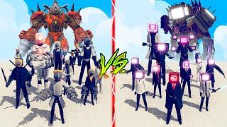 TITAN DRILLMAN TEAM vs TITAN TVMAN TEAM - Totally Accurate Battle Simulator TABS