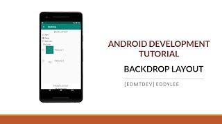 Android Development Tutorial - Backdrop Layout