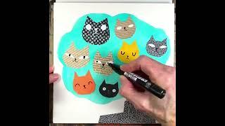 How to Create Cut Paper Cat Head Hair