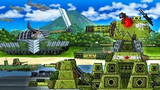 THE BIG STORY: KV-44 in the USA VS Japanese Samurai - Cartoons about tanks