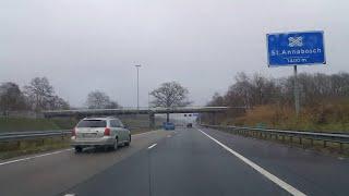 Dashcam Beelden Breda: A58 Knooppunt Galder ----》Knooppunt Sint-Annabosch. (Passeren Troeteleik ).