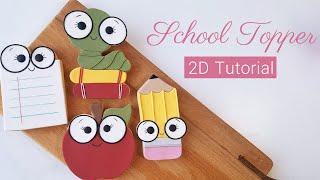 آموزش تاپر دوبعدی  فوندانت :تزیین کوکی با فوندانت | how to decorate cookie with fondant? #آموزش_تاپر