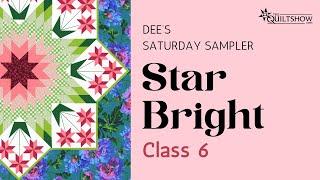 Dee's Saturday Sampler – Star Bright Class 06: Attaching the Border