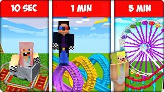 NOOB vs PRO ROLLER COASTER BUILD CHALLENGE Minecraft