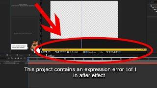 This project contains an expression error 1of 1 in after effect | how to fix