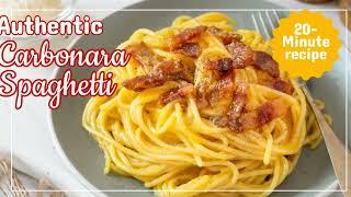 Authentic 5-Ingredient Carbonara Spaghetti in 20 Minutes ~ ASMR Cooking Video