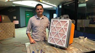 How to build an air filter with a duct fan and plastic bin