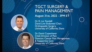 Surgery and Pain Management of TGCT