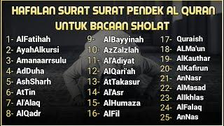 -Hafalan surat surat pendek Al Quran untuk bacaan sholat