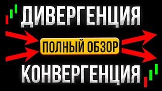 8 ВИДОВ ДИВЕРГЕНЦИЙ и как на них заработать.  ДИВЕРГЕНЦИЯ и КОНВЕРГЕНЦИЯ -  в чём отличие?