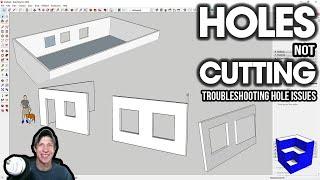 Holes NOT CUTTING? Troubleshooting Opening Issues in SketchUp!