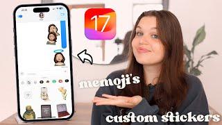 ️ How to use Stickers on iOS 17 | & new memoji stickers !