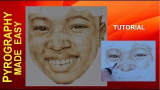 Wood Burning - TEEN GIRL Portrait - pyrography tutorial
