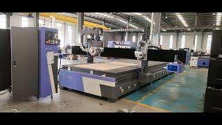 1)AccTek AKM2060D cnc router included Saw balde, 2 spindles cutting test,OSB