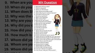 Wh question words #shorts