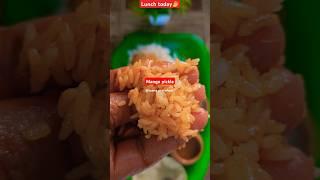 mango pickle  #lunch #mango #pickle #traditional #food #meal #recipe #bananaleaf #shorts