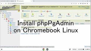 Install phpPgAdmin on Chromebook Linux