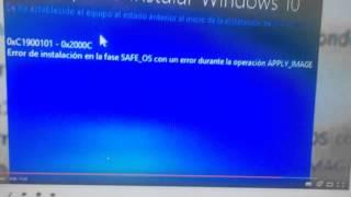 Solucion error 0xC190010 - 0x2000C FIX | Laptop HP Instalacion windows 10